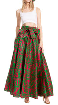 Sakkas Asma Second Convertible Traditional Wax Print Adjustable Strap Maxi Skirt#color_250