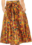 Sakkas Celine African Dutch Ankara Wax Print Full Circle Skirt