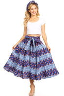 Sakkas Celine African Dutch Ankara Wax Print Full Circle Skirt