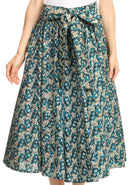 Sakkas Celine African Dutch Ankara Wax Print Full Circle Skirt