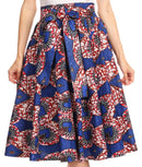 Sakkas Celine African Dutch Ankara Wax Print Full Circle Skirt