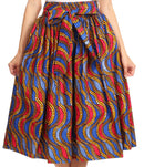 Sakkas Celine African Dutch Ankara Wax Print Full Circle Skirt