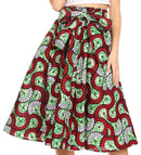 Sakkas Celine African Dutch Ankara Wax Print Full Circle Skirt