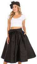 Sakkas Celine African Dutch Ankara Wax Print Full Circle Skirt#color_Black