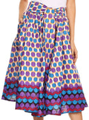 Sakkas Celine African Dutch Ankara Wax Print Full Circle Skirt