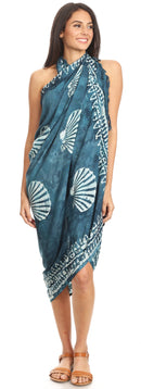 Sakkas Lygia Women's Summer Floral Print Sarong Swimsuit Cover up Beach Wrap Skirt