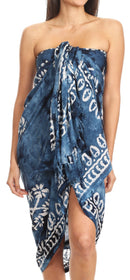Sakkas Lygia Women's Summer Floral Print Sarong Swimsuit Cover up Beach Wrap Skirt