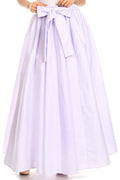Sakkas Sauda Maxi Long Full Circle Wax Cotton Skirt Casual Gorgeous Basic Boho#color_Lavender