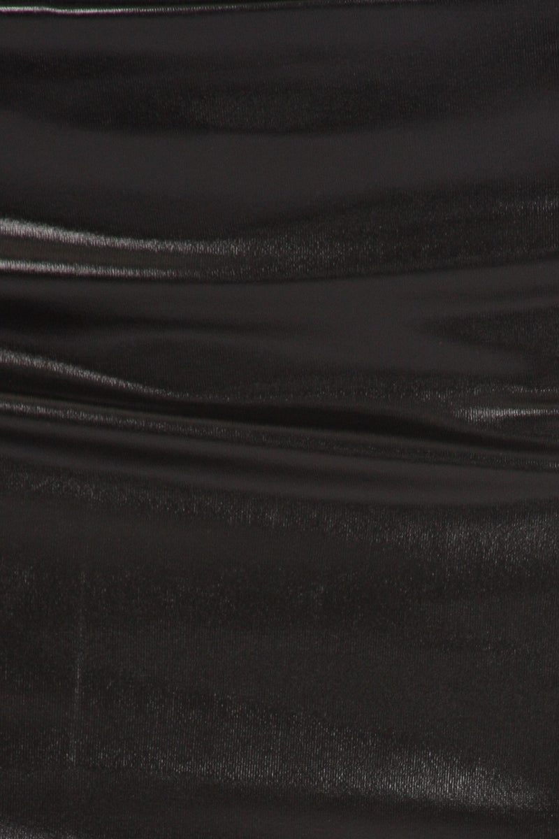 Sakkas Women's Shiny Metallic Liquid High Waist Pencil Skirt