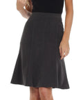 Sakkas Knee Length A-Line Skirt#color_Charcoal