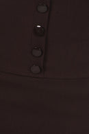 Sakkas Petite High Waist Stretch Pencil Skirt with Four Button Detail