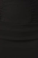 Sakkas Petite High Waist Stretch Pencil Skirt with Shirred Waist Detail