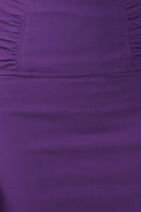 Sakkas Petite High Waist Stretch Pencil Skirt with Shirred Waist Detail