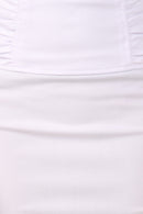 Sakkas Petite High Waist Stretch Pencil Skirt with Shirred Waist Detail