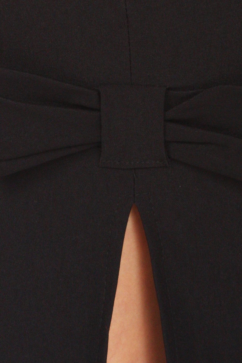 Sakkas High Waist Stretch Pencil Skirt with Rear Bow Accent