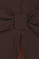 Sakkas High Waist Stretch Pencil Skirt with Rear Bow Accent