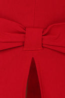 Sakkas High Waist Stretch Pencil Skirt with Rear Bow Accent