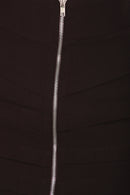 Above the Knee Zippered Tiered Sleek Stretch Pencil Skirt