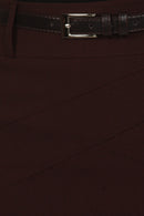 Knee Length Stretch Pencil Skirt with Skinny Belt