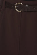 Knee Length A-Line Skirt with Seaming Detail