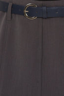 Knee Length A-Line Skirt with Seaming Detail