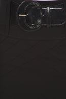 Petite High Waist Stretch Pencil Skirt with Wide Belt