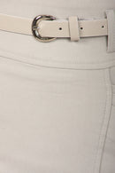 Sakkas Petite Stretch Short Pencil Skirt with Skinny Belt