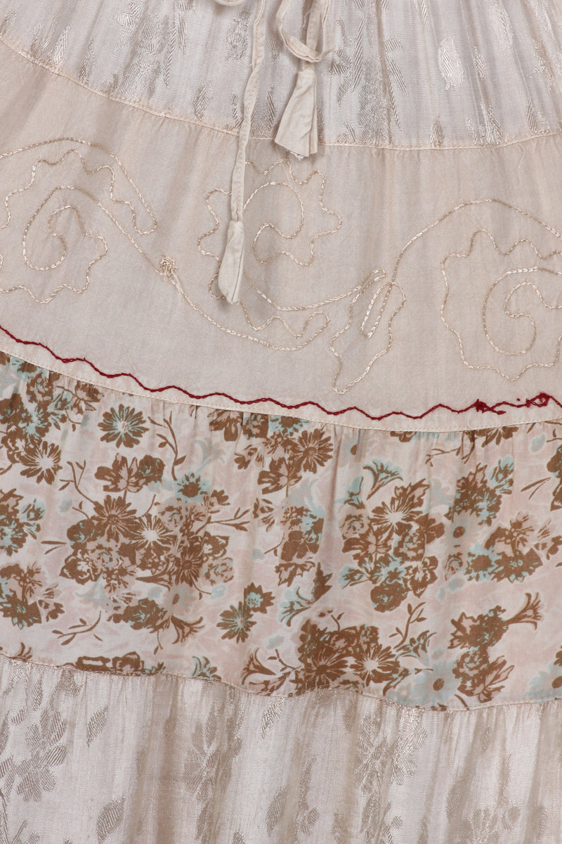 Sakkas Jacquard Floral Gypsy Boho Peasant Skirt