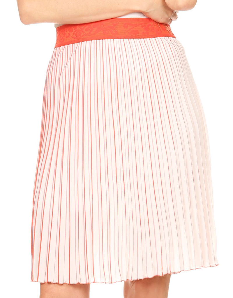 Sakkas Amira Accordion Pleated Midi Crepe Slim Skirt with Elastic Waist
