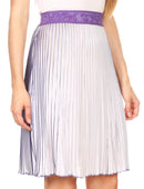 Sakkas Amira Accordion Pleated Midi Crepe Slim Skirt with Elastic Waist