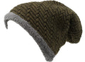 Sakkas Baldo Chunky Knit Faux Mint Lined Slouchy Hat Warm Unique Soft Unisex#color_YC16142-Green