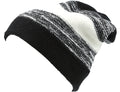 Sakkas Ciro Warm and Soft Everyday Casual Slouchy Beanie Mink Like Lining#color_YC16146-BlackWhite