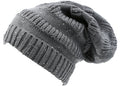 Sakkas Cosimo Unisex Slouchy Beanie Hat Simple and Casual Everyday Commuter#color_YC16148-Grey