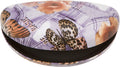Sakkas Denim Butterfly Oversized Sunglasses Hard Case#color_Purple