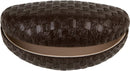 Sakkas Large Woven Embossed Clamshell Hard Sunglasses Case