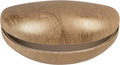 Sakkas Metallic Shimmer Embossed Veins Large Clamshell Hard Sunglasses Case#color_Latte