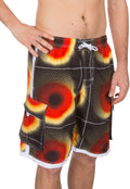 Sakkas Sun Ray Skate Surf Cargo Swim Trunks#color_Sunset Red