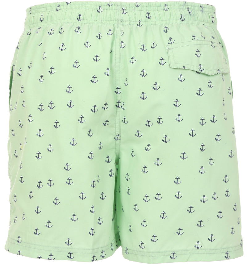 Sakkas Mens Sailor Sailboat Anchor Printed Skate Surf Board Short / Swim Trunk