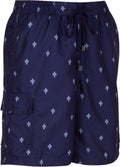 Sakkas Keone Fleur De Lis Patch Pocket Swim Trunk/Boardshort#color_Navy 