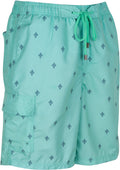 Sakkas Keone Fleur De Lis Patch Pocket Swim Trunk/Boardshort#color_Seafoam 