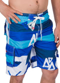Sakkas Xavier Stretch Waistband No Wet Swim Trunk/ Boardshorts#color_Royal