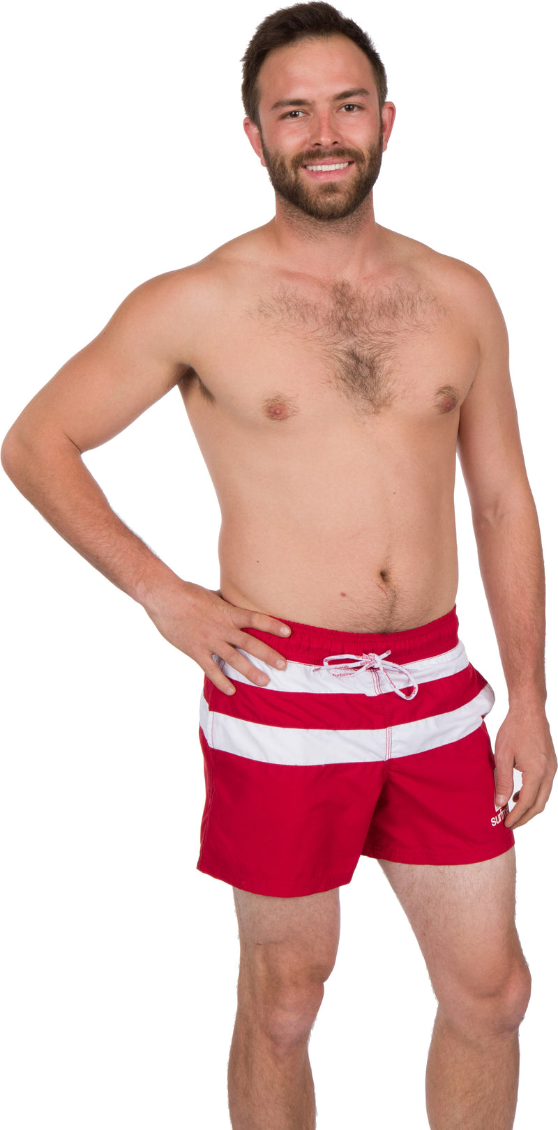 Sakkas Kaiko Striped Stretch Waistband No Wet Swim Trunk/ Boardshorts