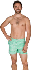 Sakkas Levi Aztec Pattern Printed Short Length Skate Surf Board Short / Swim Trunk#color_Mint