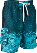 Sakkas Men's Two Tone Splash Skate Surf Board Short / Swim Trunks#color_Teal