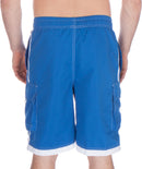 Sakkas Mens Contrast Stripes Skate Surf Board Short / Swim Trunks