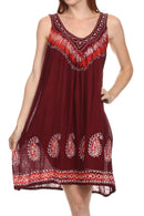 Sakkas Jodie besticktes Batik-Oberteil mit Rundhalsausschnitt / Bluse