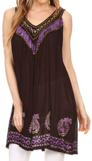 Sakkas Jodie besticktes Batik-Oberteil mit Rundhalsausschnitt / Bluse