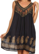 Sakkas Jodie besticktes Batik-Oberteil mit Rundhalsausschnitt / Bluse