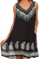 Sakkas Jodie besticktes Batik-Oberteil mit Rundhalsausschnitt / Bluse
