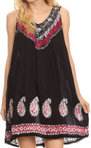 Sakkas Jodie besticktes Batik-Oberteil mit Rundhalsausschnitt / Bluse
